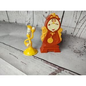 Beauty & the Beast 2002 McDonalds Lumiere Candlestick Cogsworth The Clock